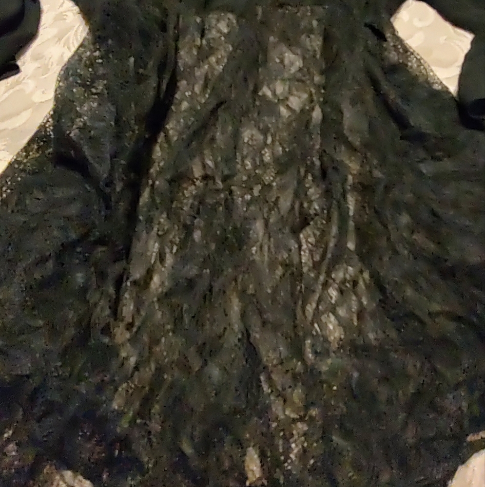 🐈⬛ Divine VS Vintage Victorian Inspired Black Sheer Crepe & Lace Blouse - L - Picture 10 of 15